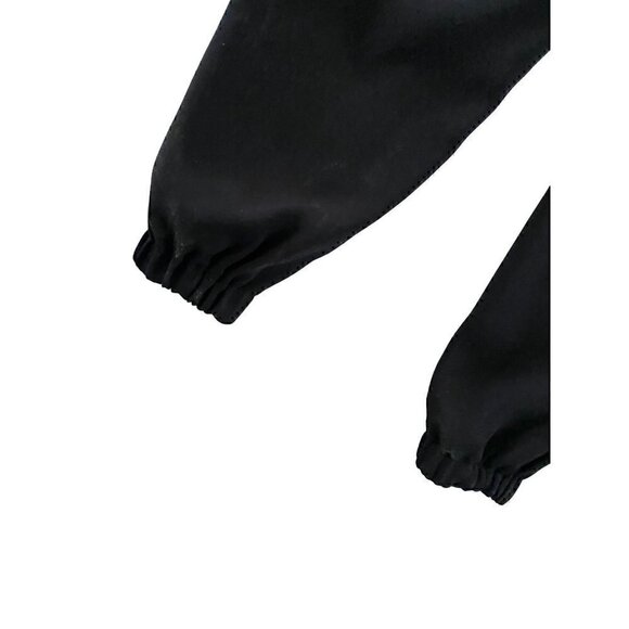 Vince Navy Blue Pintuck Jumpsuit Size 4 Sleeveless Slim Leg V Neck Cuffed Ankle - Picture 2 of 13